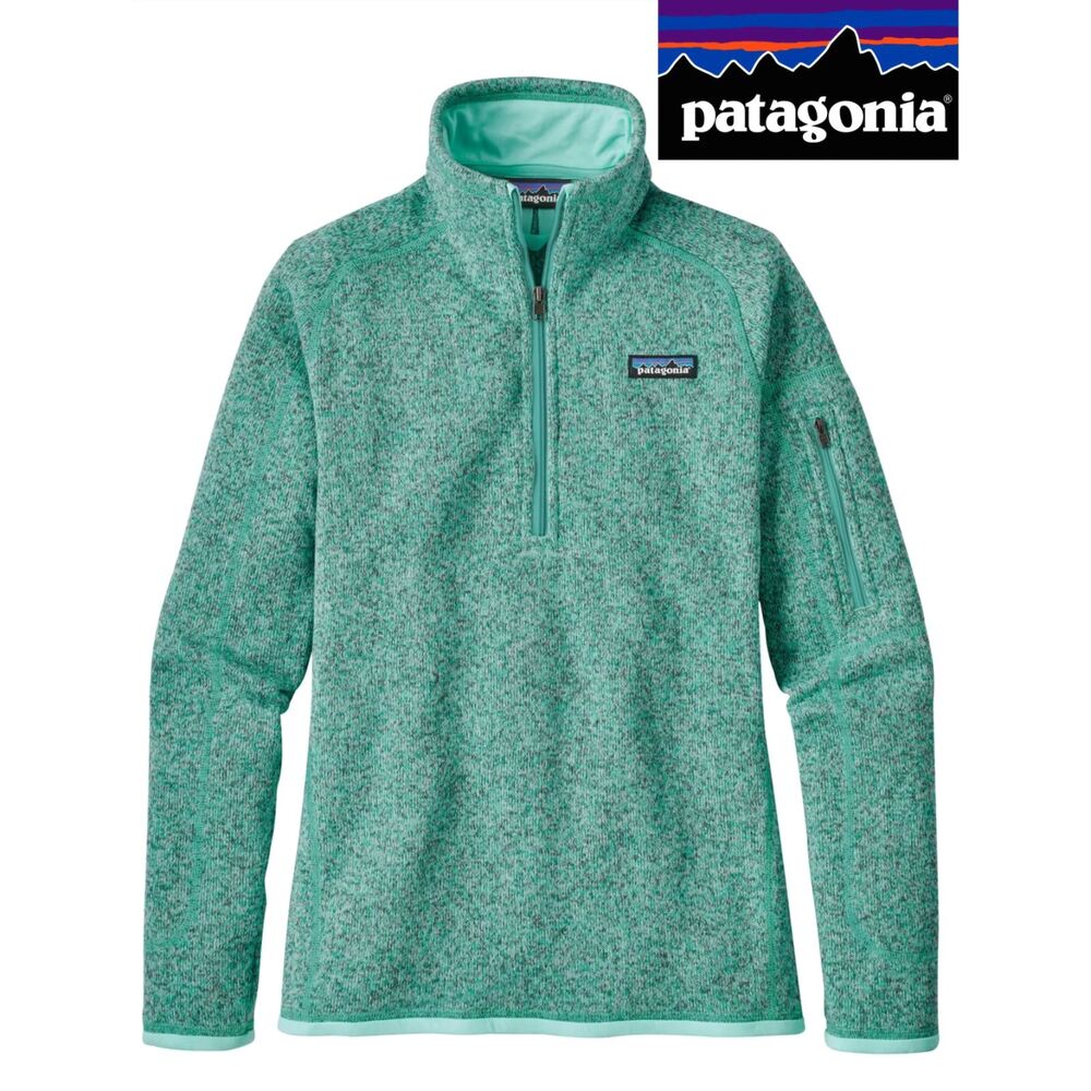 NWOT Patagonia Better Sweater 1/4 Zip Pullover in Bend Blue Women's Size L